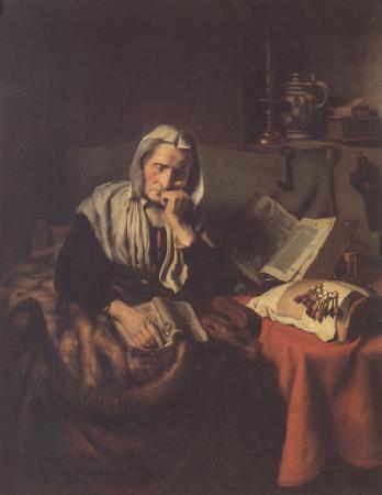 Nicolaes maes An old Woman asleep (mk33) oil painting image